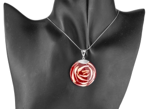 wisiorek muszla róża duża SREBRO 0,925