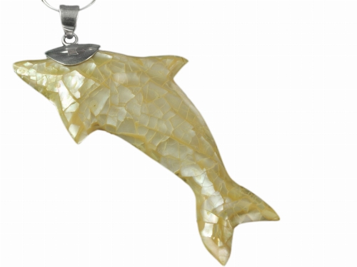 wisiorek delfin muszla SREBRO 0,925