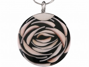 wisiorek muszla róża SREBRO 0,925