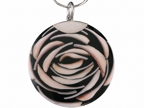 wisiorek muszla róża SREBRO 0,925