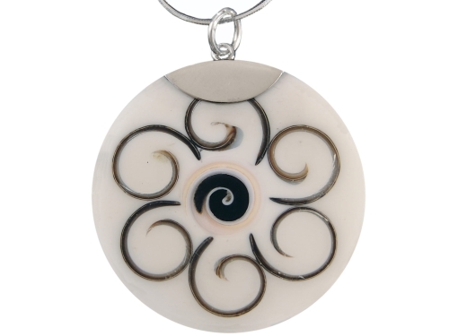 wisiorek muszla naturalna SREBRO 0,925