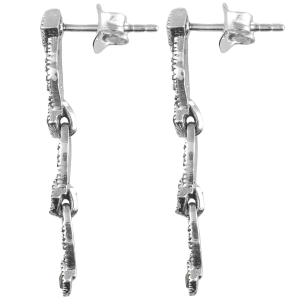 VERSIL kolczyki wiszące markazyty. SREBRO 925