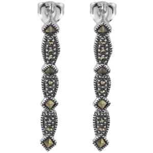 VERSIL kolczyki wiszące markazyty. SREBRO 925