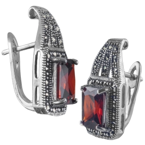 VERSIL kolczyki cyrkonia i markazyty SREBRO 0,925