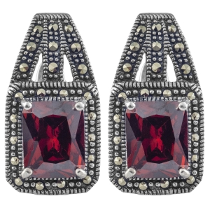 VERSIL kolczyki cyrkonia i markazyty SREBRO 0,925