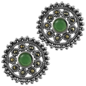 VERSIL kolczyki cyrkonia markazyty SREBRO 0,925