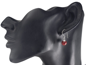 VERSIL kolczyki kulki koral naturalny SREBRO 0,925