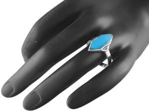 VERSIL pierścionek obrączka turkus SREBRO 0,925