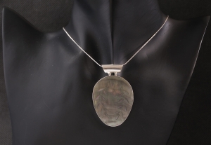 VERSIL wisior muszla rzeźbiona naturalna SREBRO 925