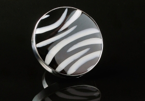 ERSIL pierścionek masa perłowa zebra SREBRO 925