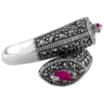 Pierścionek srebro 925 z cyrkoniami i markazytami - VERSIL