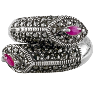 VERSIL pierścionek cyrkonie markazyty SREBRO 0,925