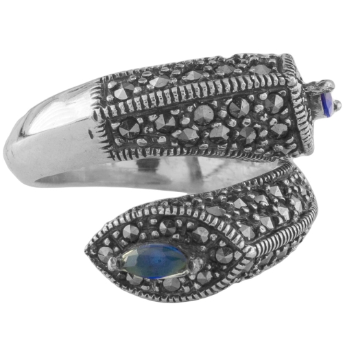 VERSIL pierścionek cyrkonia markazyty SREBRO 0,925