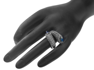 VERSIL pierścionek cyrkonia markazyty SREBRO 0,925