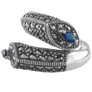 VERSIL pierścionek cyrkonia markazyty SREBRO 0,925