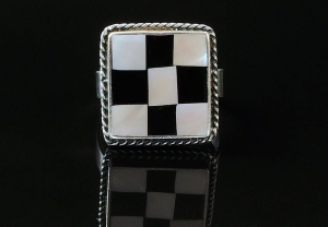 VERSIL pierścionek masa perłowa SREBRO 925