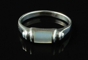 VERSIL pierścionek sygnet masa perłowa SREBRO 925