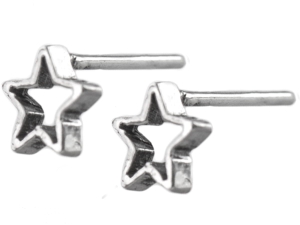 VERSIL kolczyki wkrętki gwiazdki SREBRO 0,925