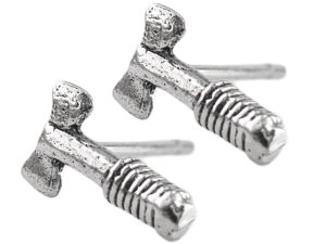 VERSIL kolczyki wkrętki sztyfty motyka SREBRO 925