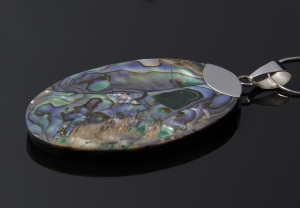 VERSIL wisior muszla mozaika Paua SREBRO 0,925