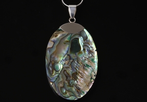 VERSIL wisior muszla mozaika Paua SREBRO 0,925