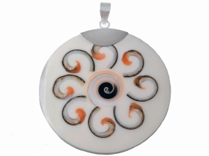 VERSIL kolczyki z muszli muszla SREBRO 0,925