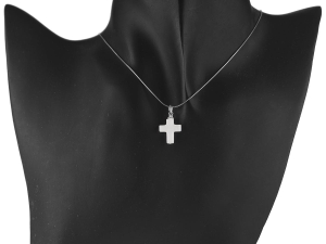 VERSIL wisior krzyżyk masa perłowa SREBRO 925