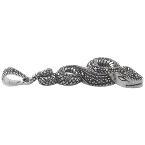 Wisior wąż z markazytami srebro 0,925