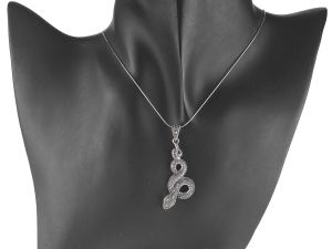 Wisior wąż z markazytami srebro 0,925