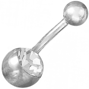 VERSIL kolczyki do pępka pępek cyrkonia stal 316L