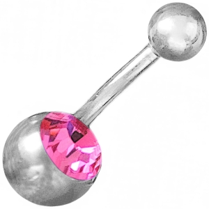 VERSIL kolczyki do pępka pępek cyrkonia stal 316L