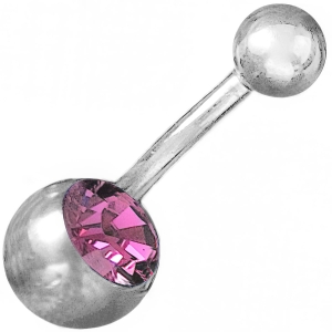 VERSIL kolczyki do pępka pępek cyrkonia stal 316L