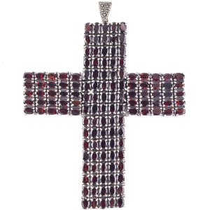 Wisior srebro 925 krzyż z granatami - VERSIL