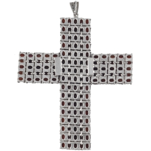 Wisior srebro 925 krzyż z granatami - VERSIL