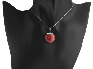 Versil wisior koral koralowiec naturalny SREBRO 925