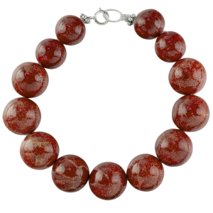 Bransoleta koralowiec naturalny. Srebro 0,925. Versil