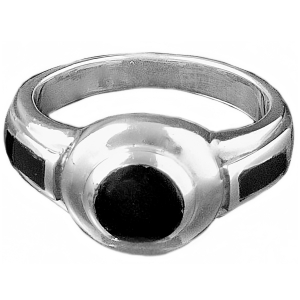 Pierścionek srebro 925 z onyksem - VERSIL