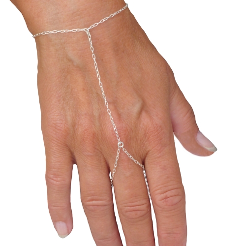 Łańcuszek bransoletka na rękę i palec regulowana do 20 cm