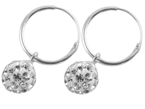 Kolczyki srebro 925 kółka 12 mm cyrkonie Swarovski - VERSIL