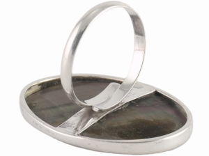 VERSIL pierścionek regulowany muszla SREBRO 925