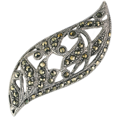 Wisior ażurowy z markazytami srebro 0,925