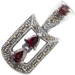 Wisior srebro 925 z granatami - VERSIL