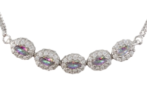 Bransoleta z cyrkoniami. Srebro 0,925