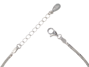 Bransoleta z cyrkoniami. Srebro 0,925