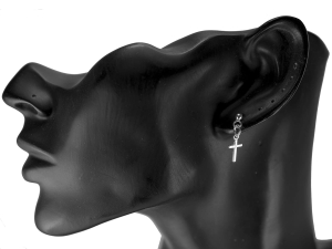 Kolczyki krzyżyki srebrne. Srebro 0,925