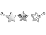 Kolczyki srebro 925 do nosa zestaw 3 sztuki gwiazdki - VERSIL