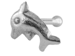 Kolczyk srebro 925 do nosa delfin - VERSIL