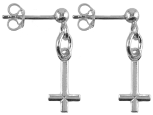 Kolczyki krzyżyki srebrne. Srebro 0,925