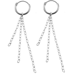 Kolczyki srebro 925 kółka z łańcuszkami - VERSIL