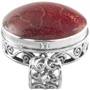 Wisior koralowiec naturalny ażur SREBRO 925